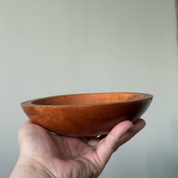 1 60s Baribocraft Canada Maple Wood Vintage Salad Trinket Dish Bowl - Picture 5 of 16